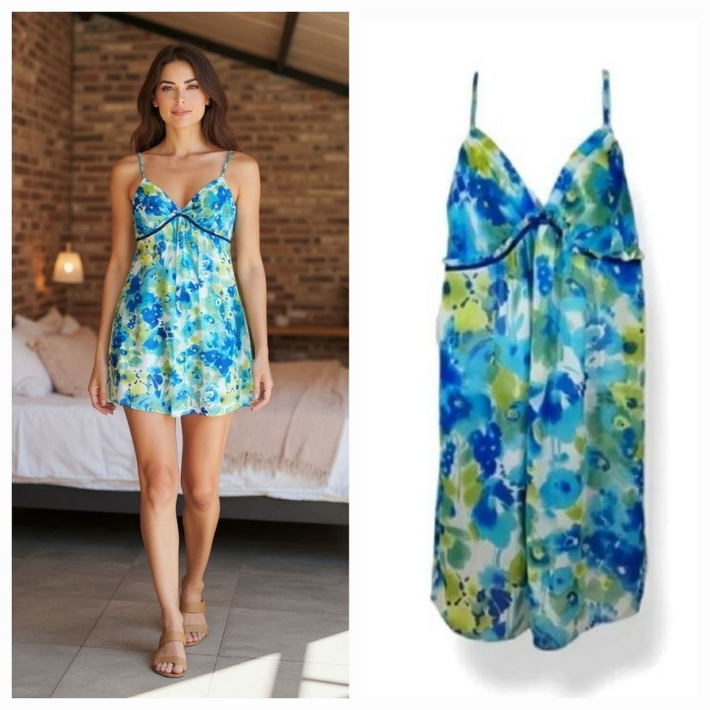 NEW Gilligan O'Malley Floral Chemise Nightie Size Small